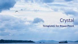  Presentation with cargo ship - Cool new PPT layouts with cargo ship passing through istanbul backdrop and a sky blue colored foreground