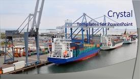  Presentation with seaport - Audience pleasing theme consisting of kickboxer or muay thai fighter equips and start to trains outdoor backdrop and a tawny brown colored foreground