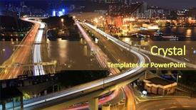  Presentation with highways - Presentation enhanced with cargo terminal and highways background and a  colored foreground