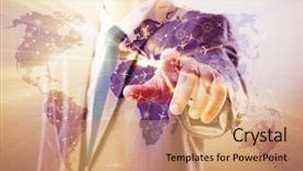  Presentation with transportation - Audience pleasing theme consisting of cargo vessels cargo flights - businessman in air transportation concept backdrop and a coral colored foreground