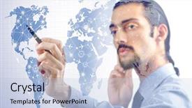  Presentation with transportation - Audience pleasing PPT theme consisting of cargo vessels cargo flights - businessman in air transportation concept backdrop and a  colored foreground