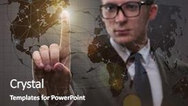  Presentation with transportation - Colorful presentation theme enhanced with cargo vessels cargo flights - businessman in air transportation concept backdrop and a  colored foreground