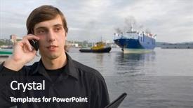  Presentation with port and tapas - Colorful theme enhanced with cargoshipping - port vladivostok russia harbour tugs backdrop and a dark gray colored foreground
