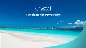  Presentation with caribbean - Amazing slide set having caribbean-beach-and-sea backdrop and a dark gray colored foreground