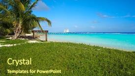  Presentation with maya - Cool new PPT theme with caribbean beach in costa maya backdrop and a tawny brown colored foreground