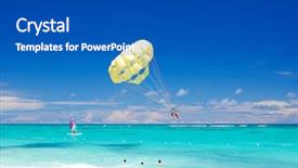  Presentation with republic dominican - Colorful PPT layouts enhanced with caribbean beach in dominican republic backdrop and a dark gray colored foreground