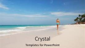  Presentation with dominican republic - Colorful PPT theme enhanced with caribbean beach in dominican republic backdrop and a  colored foreground