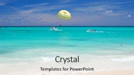  Presentation with republic dominican - PPT theme consisting of caribbean beach in dominican republic background and a  colored foreground