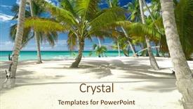  Presentation with caribbean - Colorful slides enhanced with caribbean beach in dominican republic backdrop and a cream colored foreground