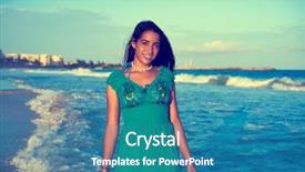  Presentation with sunset beach - Colorful PPT layouts enhanced with caribbean beach sunset with embroidery backdrop and a teal colored foreground