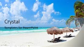  Presentation with plain caribbean - PPT theme enhanced with caribbean coast in tulum mexico background and a  colored foreground