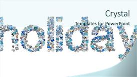  Presentation with photo collage for company behind the scen - Presentation theme enhanced with caribbean cruise - collage of several different summer background and a cool aqua colored foreground