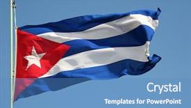  Presentation with cuban - Slides enhanced with caribbean flags - cuban national flag background and a teal colored foreground
