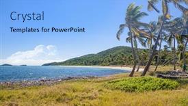  Presentation with water ocean - PPT layouts with caribbean-mayreau-island-one background and a light blue colored foreground