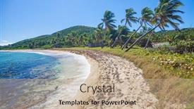  Presentation with turquoise beach - Colorful slide deck enhanced with caribbean-mayreau-island-one backdrop and a mint green colored foreground