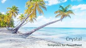  Presentation with water ocean - Amazing presentation design having caribbean-mustique-island-one backdrop and a sky blue colored foreground