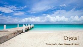  Presentation with caribbean - Amazing theme having caribbean providenciales island in turk backdrop and a sky blue colored foreground