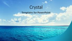  Presentation with caribbean - Colorful presentation design enhanced with nature blue - caribbean sea and perfect sky backdrop and a light blue colored foreground