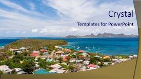  Presentation with drone - Presentation theme featuring caribbean sea in st vincent background and a  colored foreground