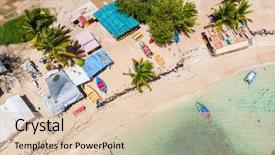  Presentation with drone - Slides consisting of caribbean sea in st vincent background and a  colored foreground