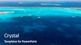  Presentation with aerial view of cape town - Amazing PPT theme having caribbean sea in st vincent backdrop and a navy blue colored foreground