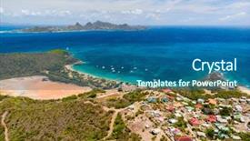  Presentation with drone - Beautiful PPT theme featuring caribbean sea in st vincent backdrop and a  colored foreground