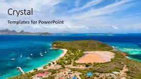  Presentation with drone - Colorful theme enhanced with caribbean sea in st vincent backdrop and a  colored foreground