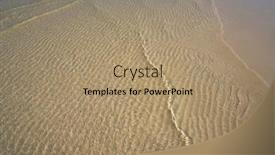 Presentation with caribbean - Audience pleasing theme consisting of caribbean transparent water beach reflections in shallow white sand bottom backdrop and a coral colored foreground