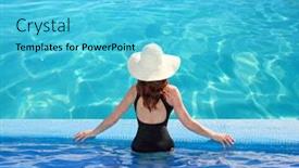  Presentation with caribbean - Cool new slides with caribbean-tropical-sea-view backdrop and a cyan colored foreground