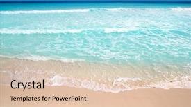  Presentation with turquoise beach - Beautiful slides featuring caribbean turquoise beach perfect sea backdrop and a lemonade colored foreground