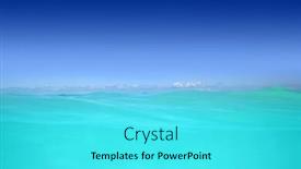  Presentation with water wave - Slides enhanced with caribbean wave turquoise water high horizon background and a cyan colored foreground
