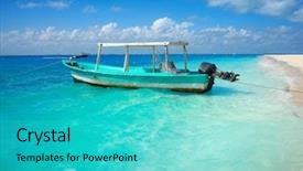  Presentation with maya - Slides enhanced with caribe - isla mujeres island caribbean beach background and a  colored foreground