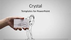  Presentation with hand drawn brush stroke design - Beautiful presentation featuring caricature - close up of hand drawing backdrop and a light gray colored foreground