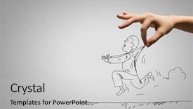  Presentation with training human resources development - PPT layouts featuring caricature - close up of human hand background and a light gray colored foreground