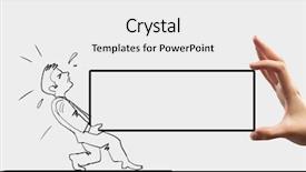  Presentation with effort - Audience pleasing presentation theme consisting of caricature of overloaded man carrying backdrop and a white colored foreground