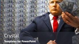  Presentation with trump - Theme having caricature-of-united-states-president background and a dark gray colored foreground