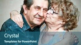  Presentation with elderly people arts and crafts - Colorful slides enhanced with caring aging parent - actual gladness of elderly people backdrop and a ocean colored foreground