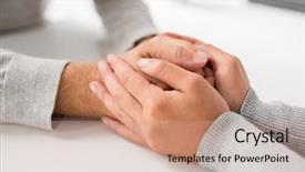 Presentation with holding hands old young - Amazing slide set having caring aging parent - old age family care backdrop and a coral colored foreground