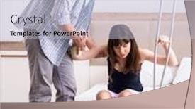  Presentation with caring - Audience pleasing presentation theme consisting of caring-husband-looking backdrop and a lemonade colored foreground