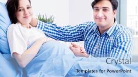  Presentation with caring - Colorful theme enhanced with caring-loving-husband-visiting-pregnant backdrop and a light blue colored foreground