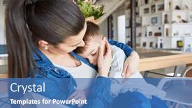  Presentation with caring - PPT layouts consisting of caring-mother-comforting-her-sad background and a  colored foreground
