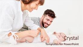  Presentation with diaper - Presentation design having caring parents make a diaper background and a lemonade colored foreground