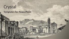  Presentation with view of frankfurt am main - PPT layouts enhanced with carins - view of the main square background and a light gray colored foreground