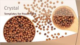  Presentation with white healthy food - PPT theme enhanced with carlin-peas-healthy-food background and a lemonade colored foreground