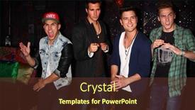  Presentation with announcement - Audience pleasing slide set consisting of carlos-roberto-pena-jr-james backdrop and a tawny brown colored foreground