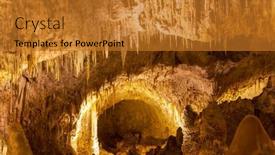  Presentation with usa - Slide set featuring carlsbad-caverns-national-park background and a gold colored foreground