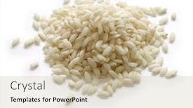  Presentation with rice - Presentation theme with carnaroli-italian-risotto-rice-isolated background and a mint green colored foreground