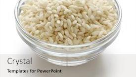  Presentation with italian - Presentation design consisting of carnaroli-italian-risotto-rice background and a light gray colored foreground