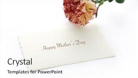  Presentation with greeting card - Theme having mother's day greeting card background and a sky blue colored foreground