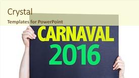  Presentation with carnaval - Beautiful slide deck featuring carnaval 2016 card isolated backdrop and a cream colored foreground